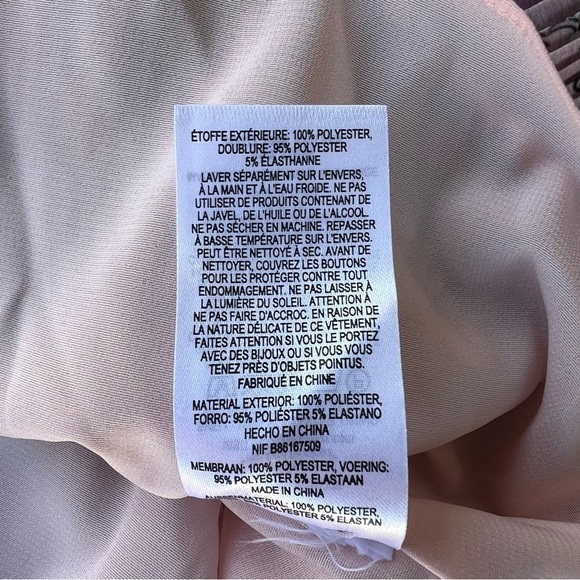 Ted Baker London Kaylahn Ditsy Accordion Pleat Blouse Pink Floral Keyhole Size 4 - Picture 12 of 12